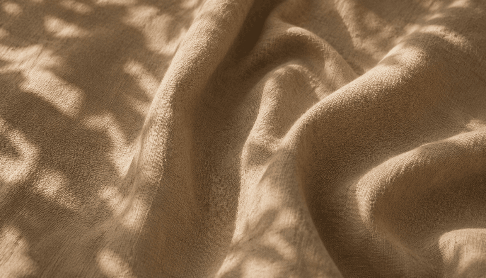 Natural fabric close-up, warm tones